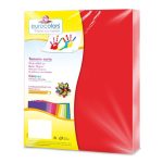 PAPEL BOND EUROCOLORS CARTA ROJO PAQUETE CON 100