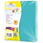 PAPEL BOND EUROCOLORS CARTA TURQUEZA PAQUETE CON 100