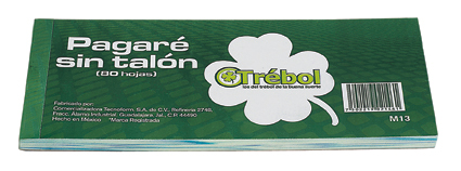 BLOCK PAGARES TREBOL M13 ORIGINAL 80 HOJAS