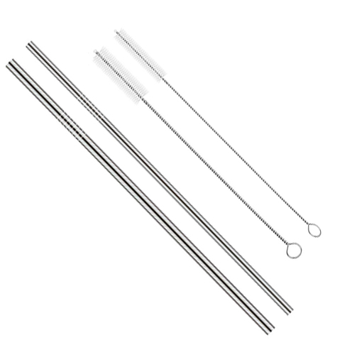 POPOTE DE ALUMINIO REUTILIZABLE Y KIT DE LIMPIEZA PAQUETE CON 5