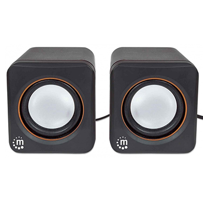 BOCINAS MANHATTAN SERIE 2600 AUDIO 3.5MM COLOR NEGRO