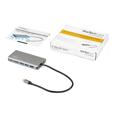 ADAPTADOR STARTECH DKT30CSDHPD3 MULTIPUERTOS USB-C COLOR GRIS