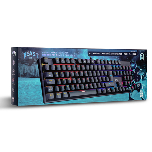 TECLADO GAMER MECANICO ABYSMAL ARMOR TOURNAMENT STG-A16826 COLOR NEGRO