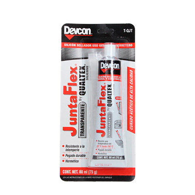 SILICON TRANSPARENTE DEVCOM JUNTAFLEX USO GENERAL 80 GRS.